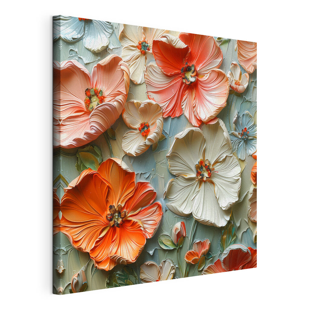 Colorful blooms in layered artistry Colorful blooms in layered artistry