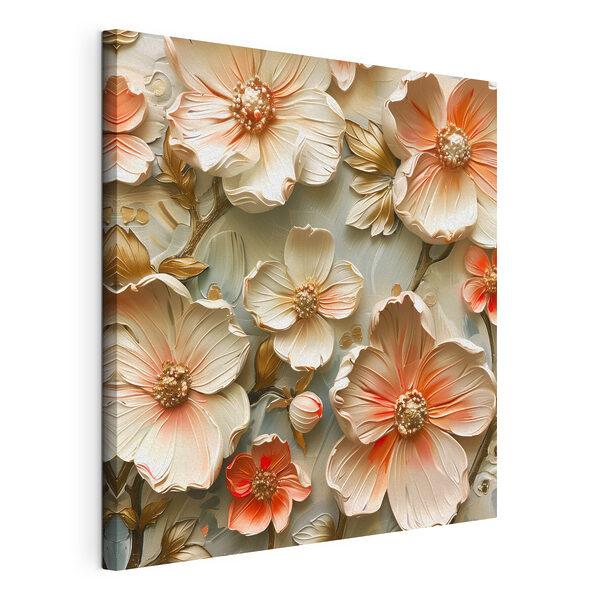 Quadri Parete decorata con fiori (COD: s39749) Quadri Quadri Parete decorata con fiori (COD: s39749)