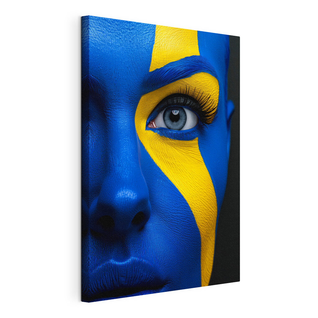 Vibrant face paint in bold colors Vibrant face paint in bold colors