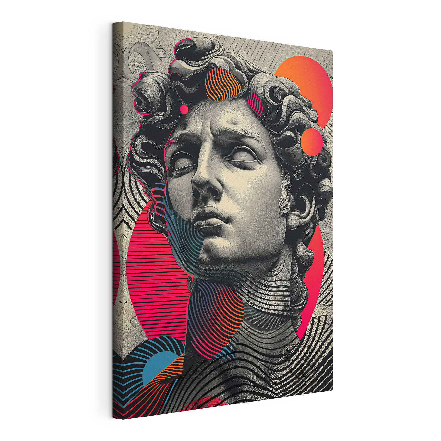 Head of a man with a colorful pattern Head of a man with a colorful pattern
