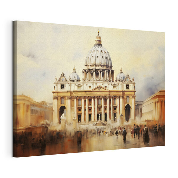 Quadri Un grande edificio con una cupola e delle persone che camminano davanti (COD: s39816) Quadri Quadri Un grande edificio con una cupola e delle persone che camminano davanti (COD: s39816)