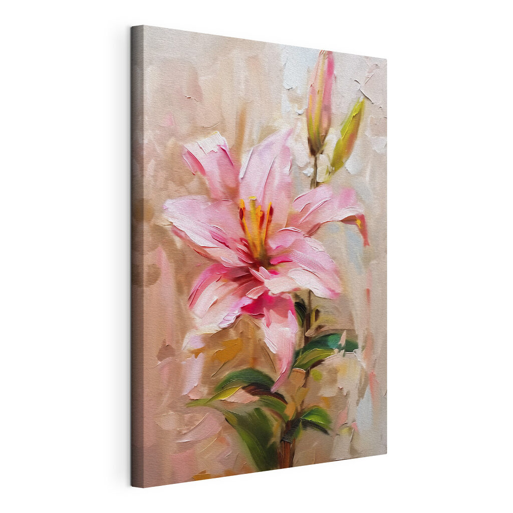 Painting of a pink flower Painting of a pink flower