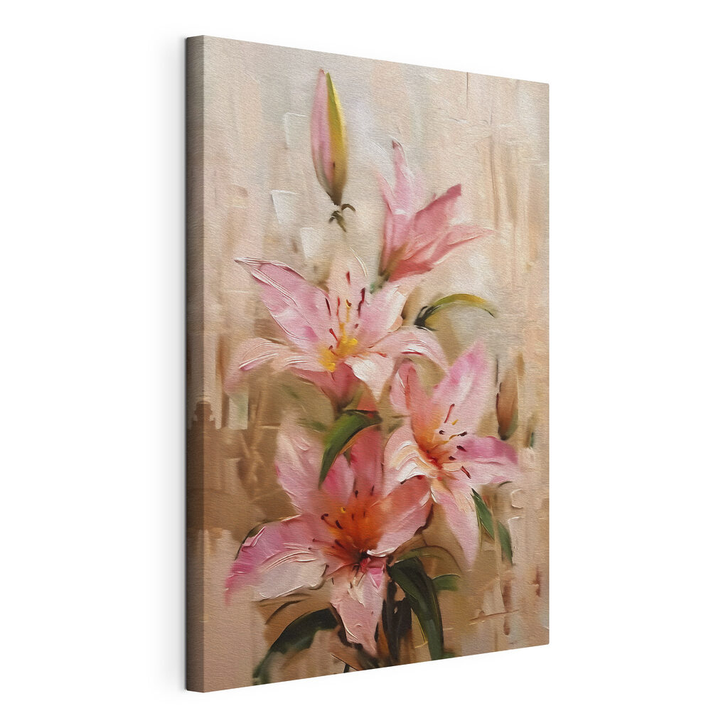 Painting of pink flowers