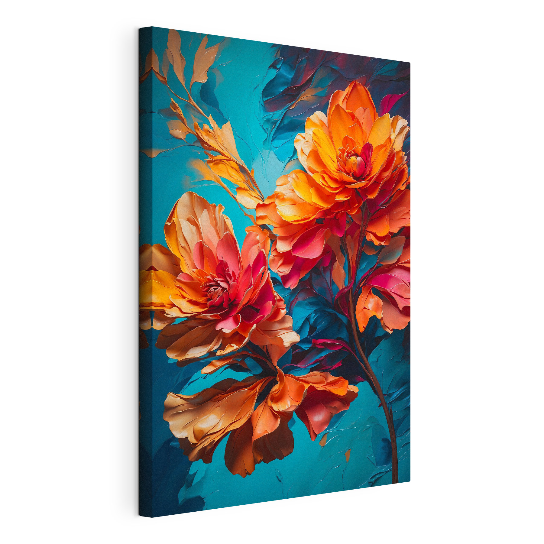 Vibrant blossoms on a bright backdrop
