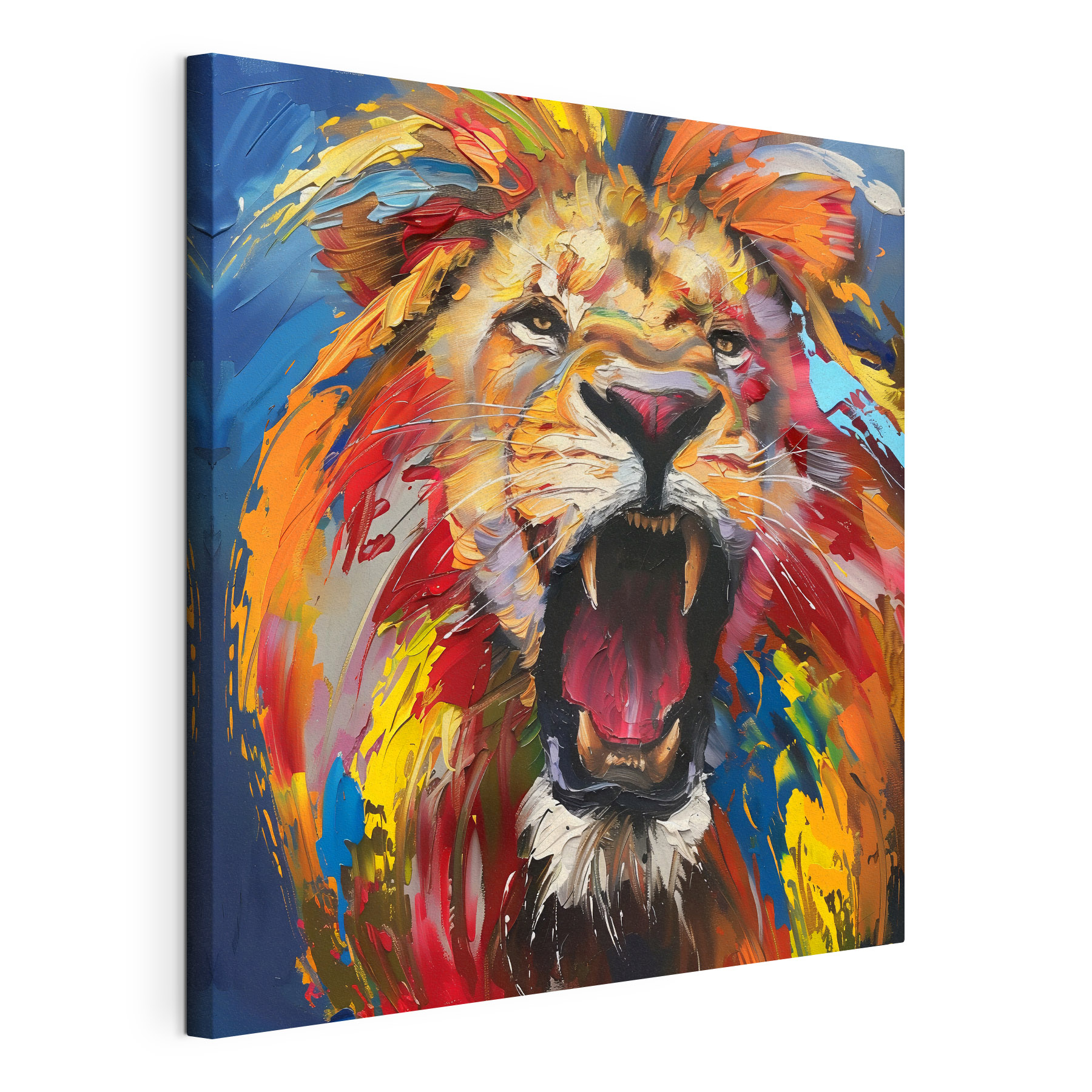 Lion with its mouth open Lion with its mouth open