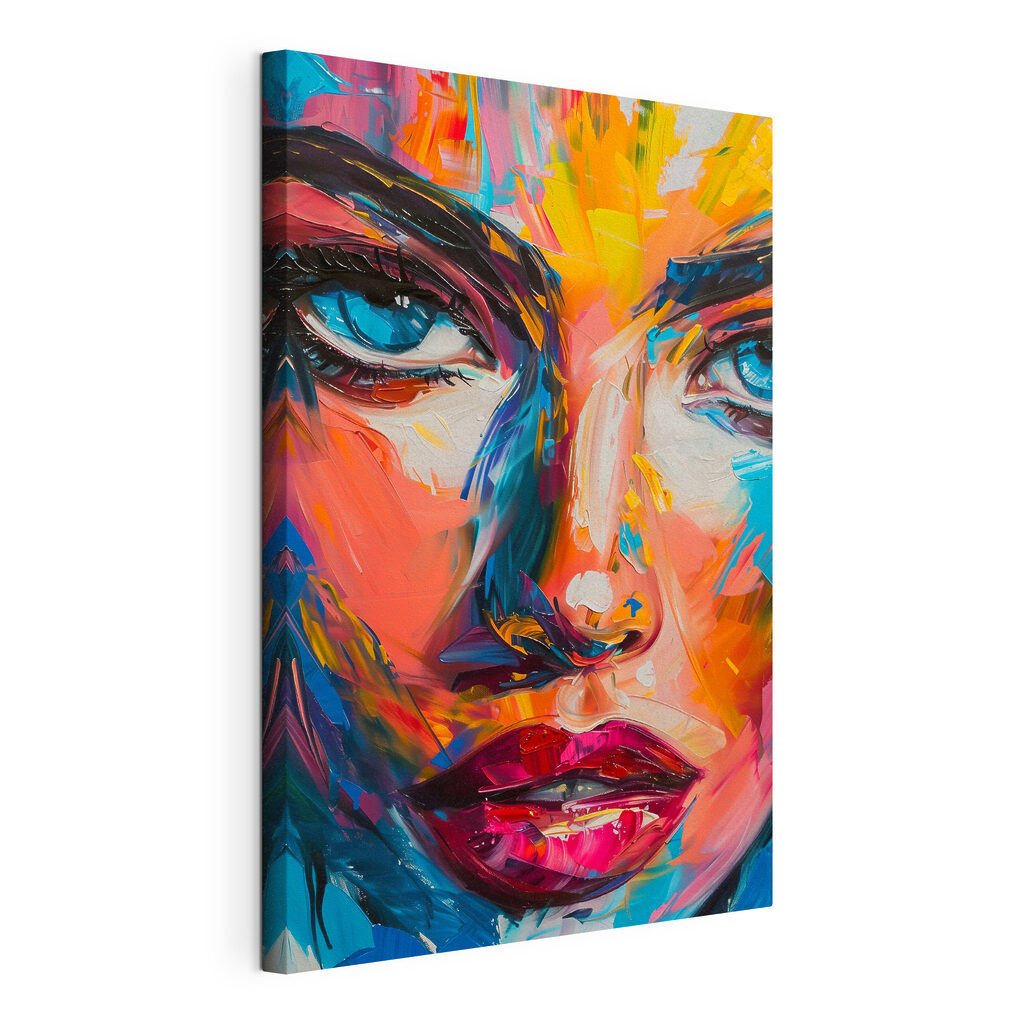 Painting of a woman's face Painting of a woman's face