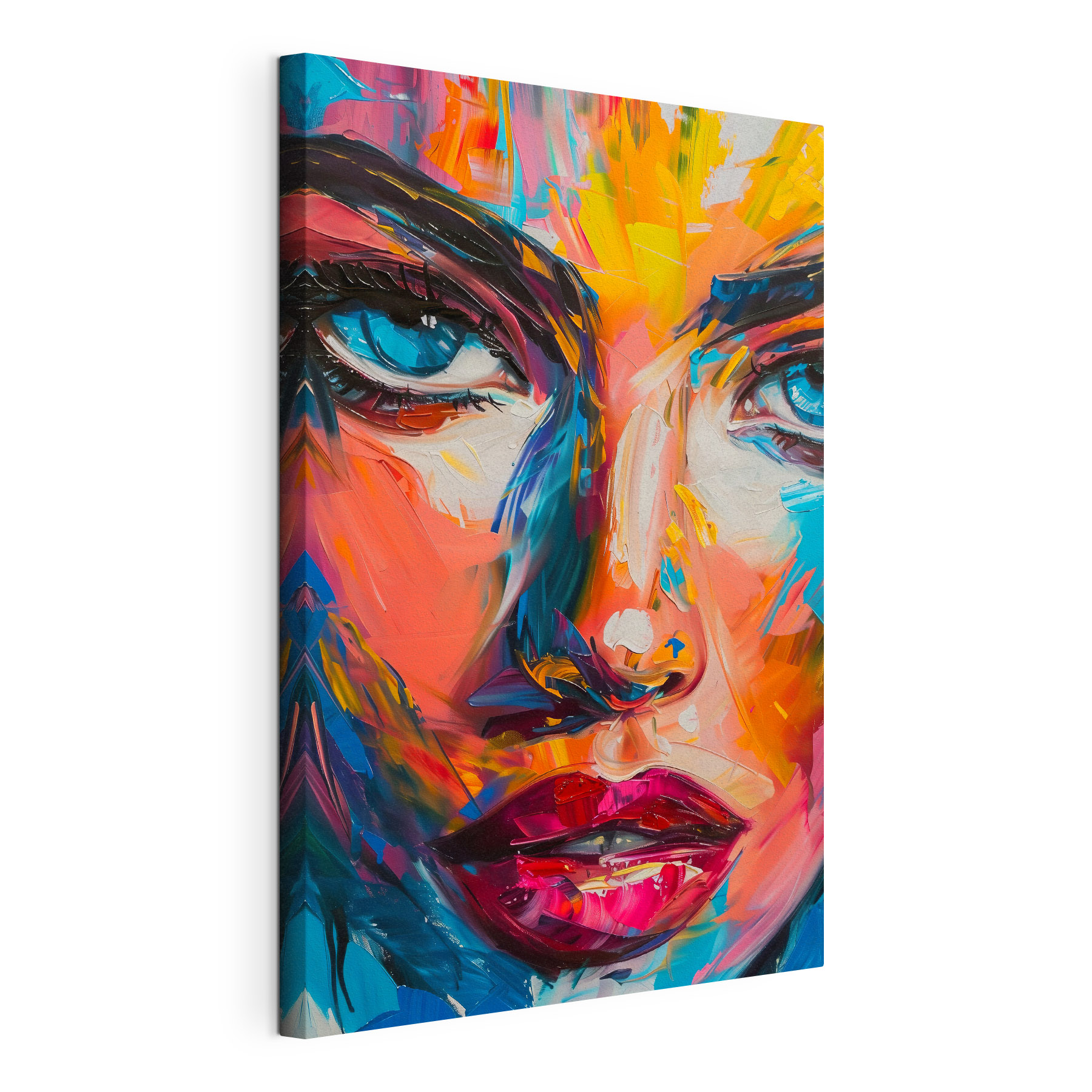 Painting of a woman's face Painting of a woman's face