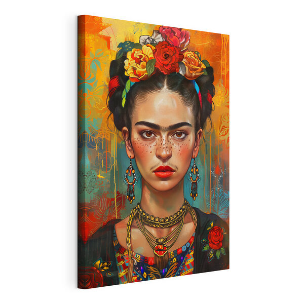 Donna con le lentiggini e dei fiori tra i capelli Quadri Donna con le lentiggini e dei fiori tra i capelli