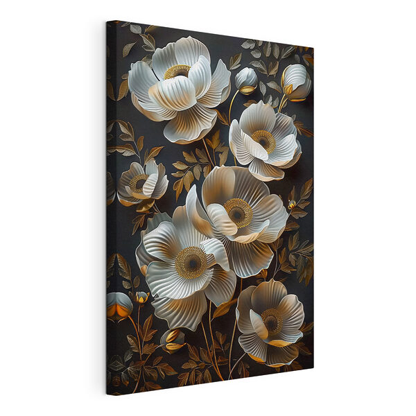 Quadri Quadri Carta da parati con fiori e foglie (COD: s39888)