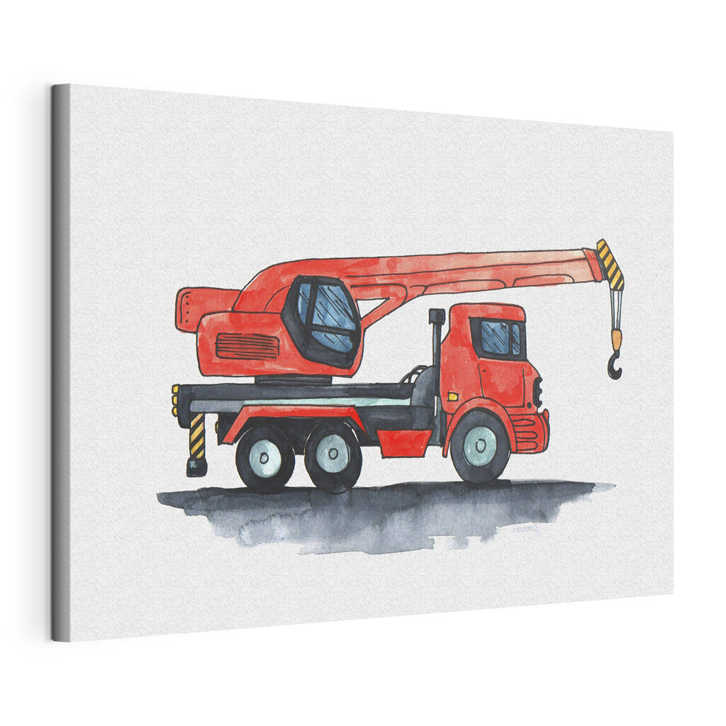 Watercolor of a red truck Watercolor of a red truck