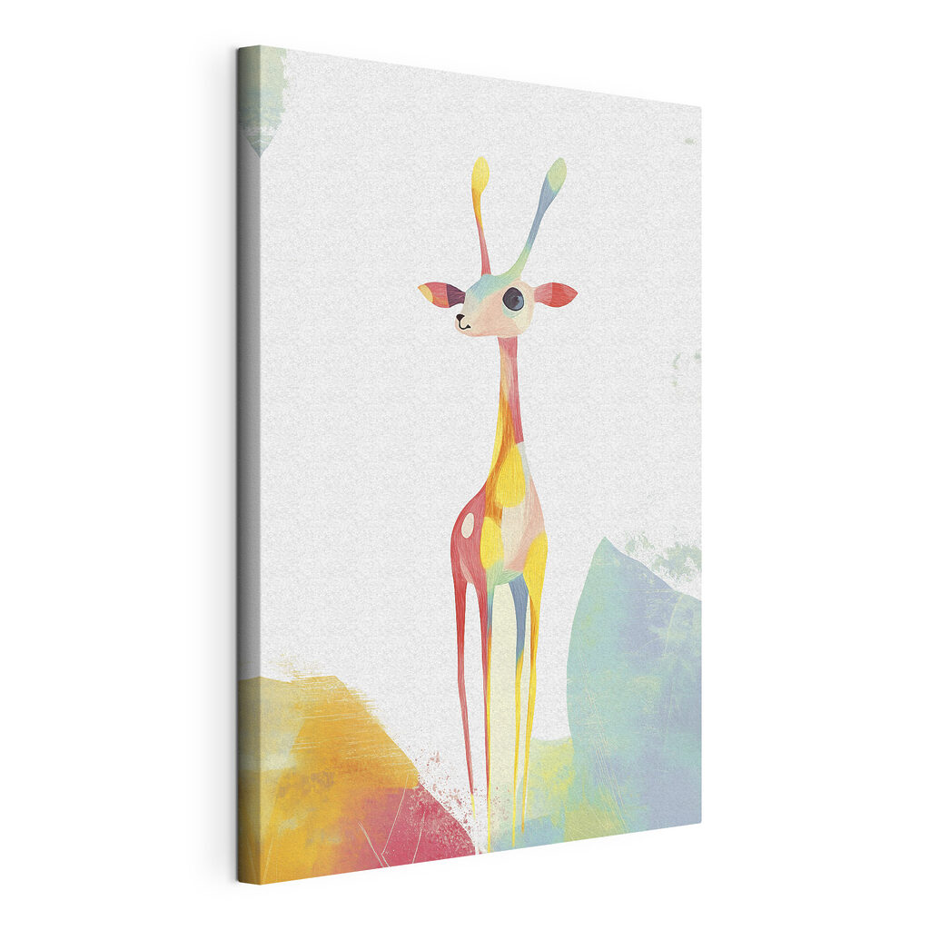 Cartoon giraffe with long horns Cartoon giraffe with long horns