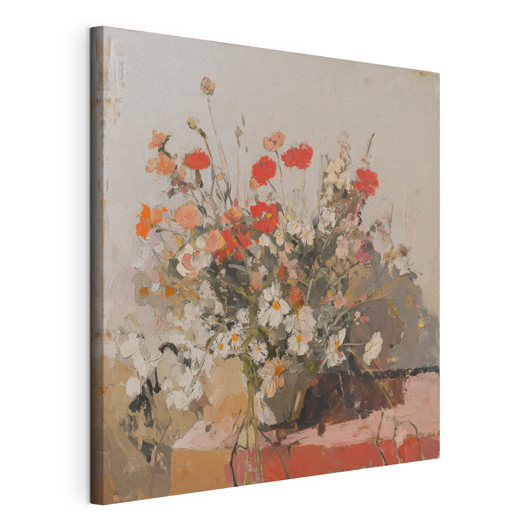 Painting of flowers in a vase Painting of flowers in a vase
