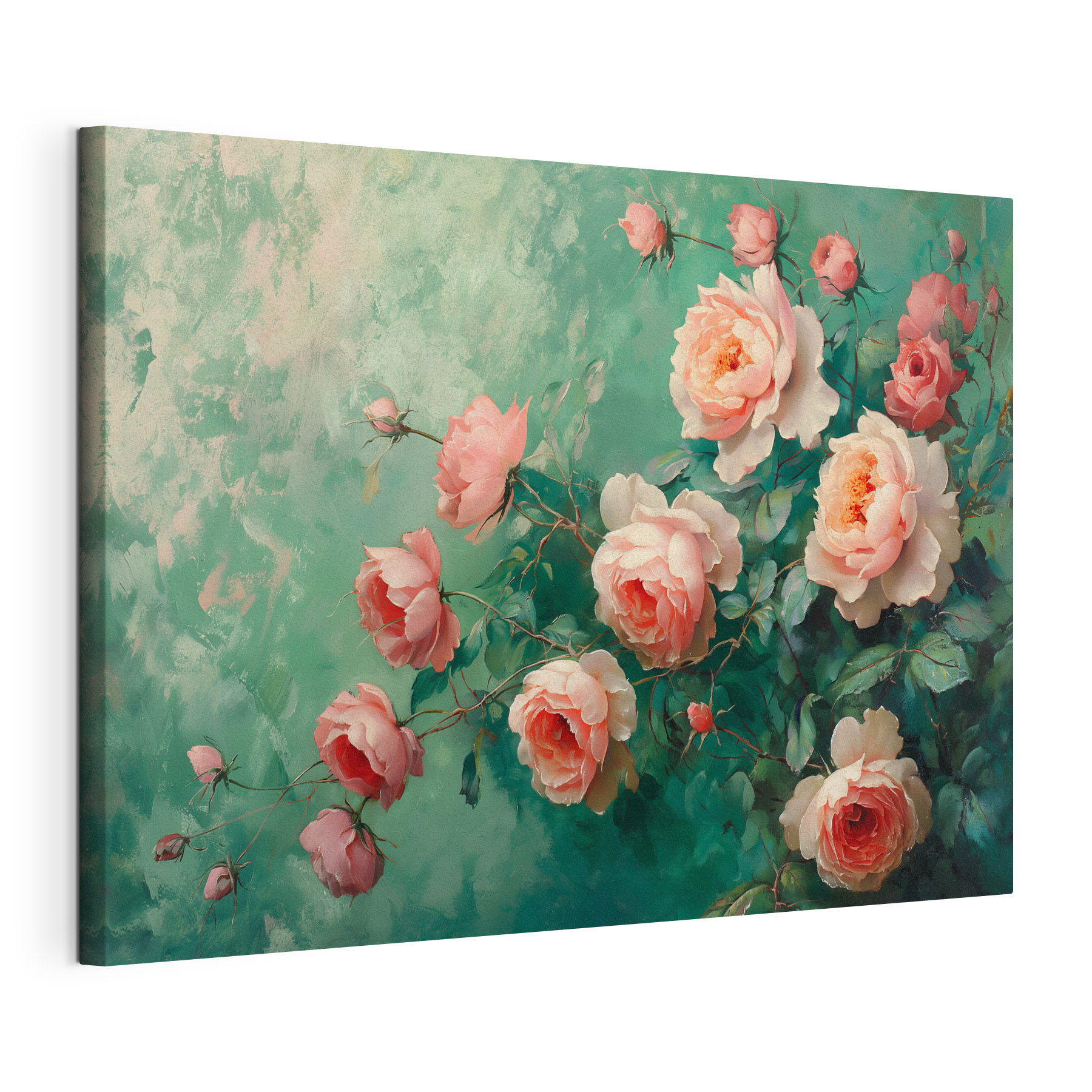 Painting of pink flowers