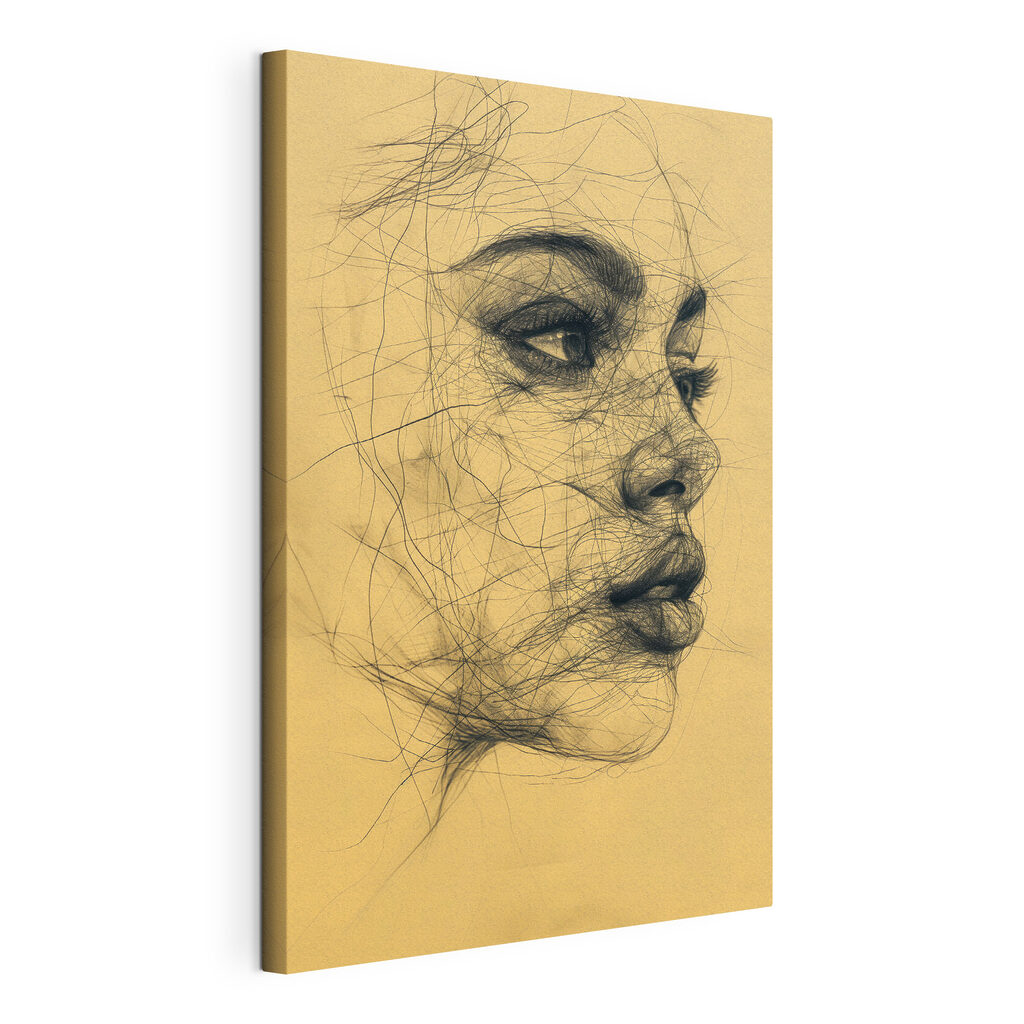 Drawing of a woman's face Drawing of a woman's face