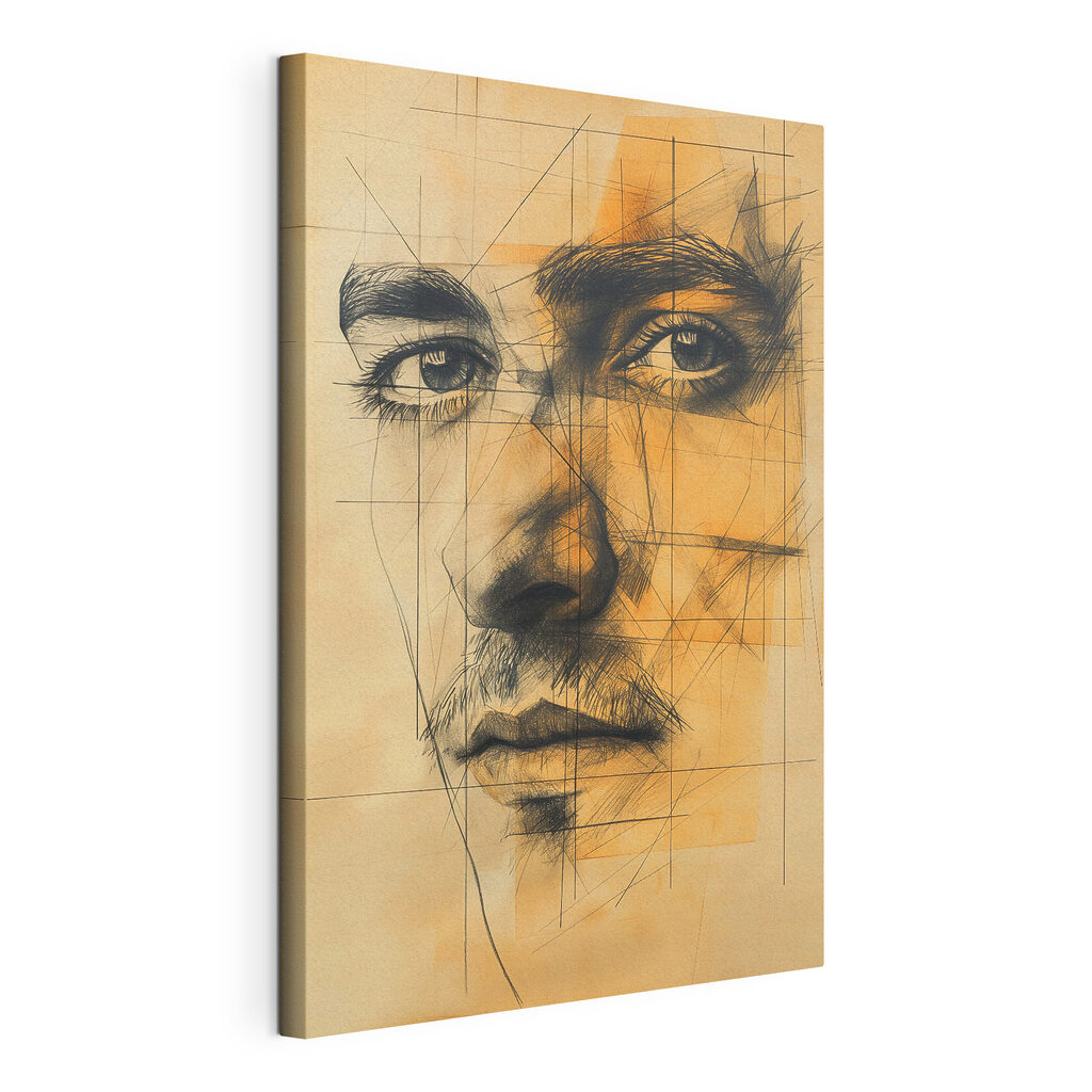 Drawing of a man's face