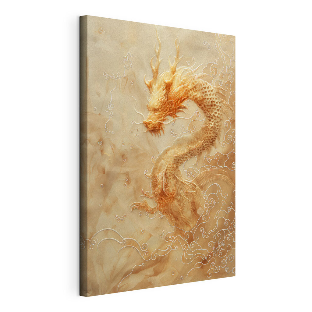 Majestic dragon in swirling clouds Majestic dragon in swirling clouds