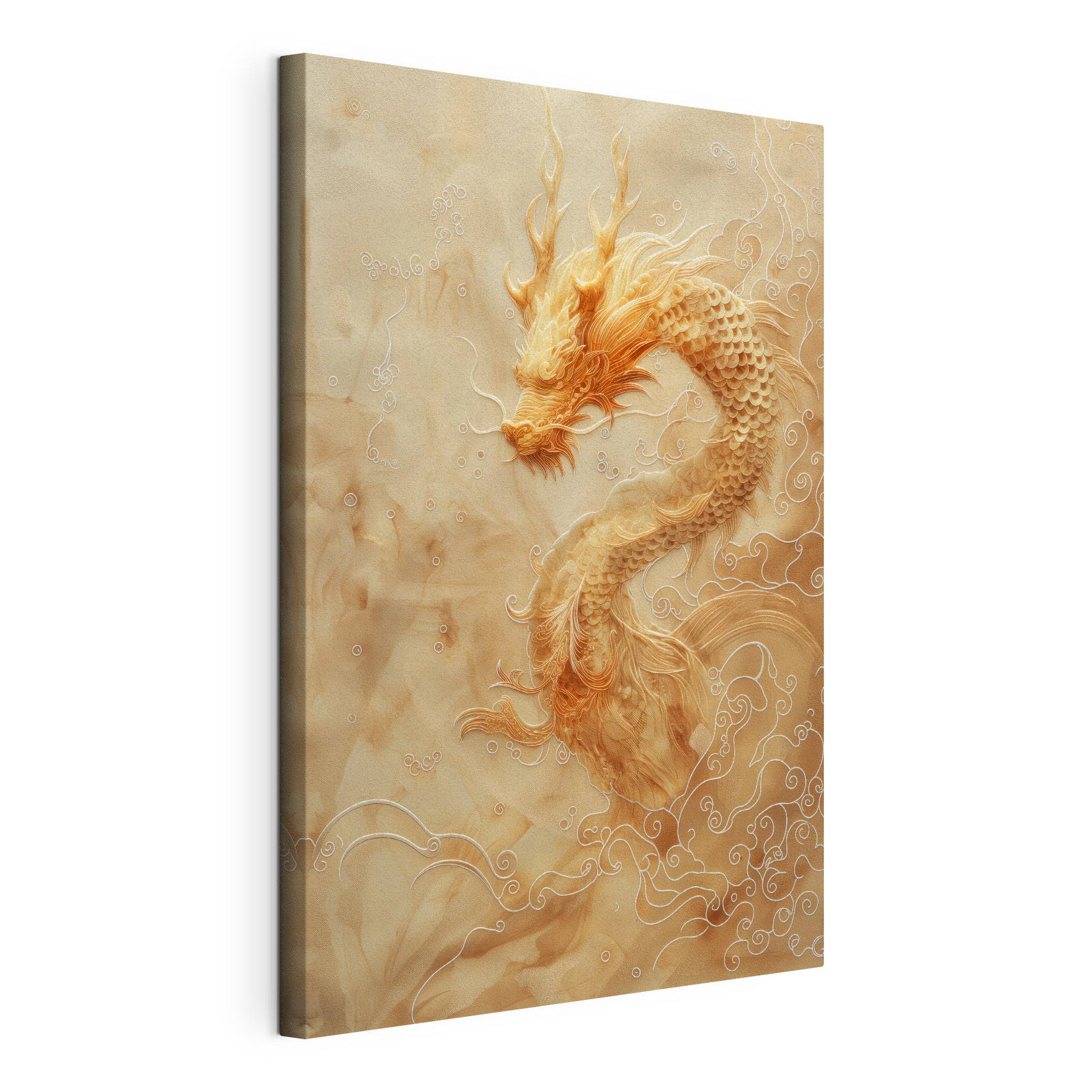 Majestic dragon in swirling clouds Majestic dragon in swirling clouds