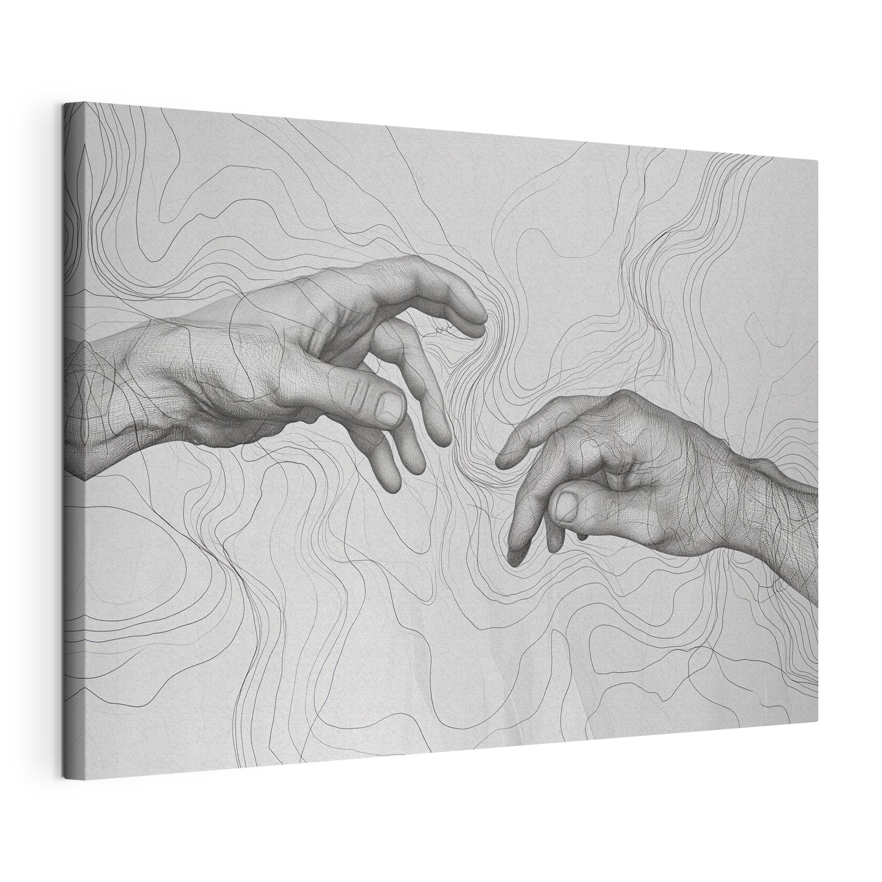 Drawing of hands touching each other Drawing of hands touching each other