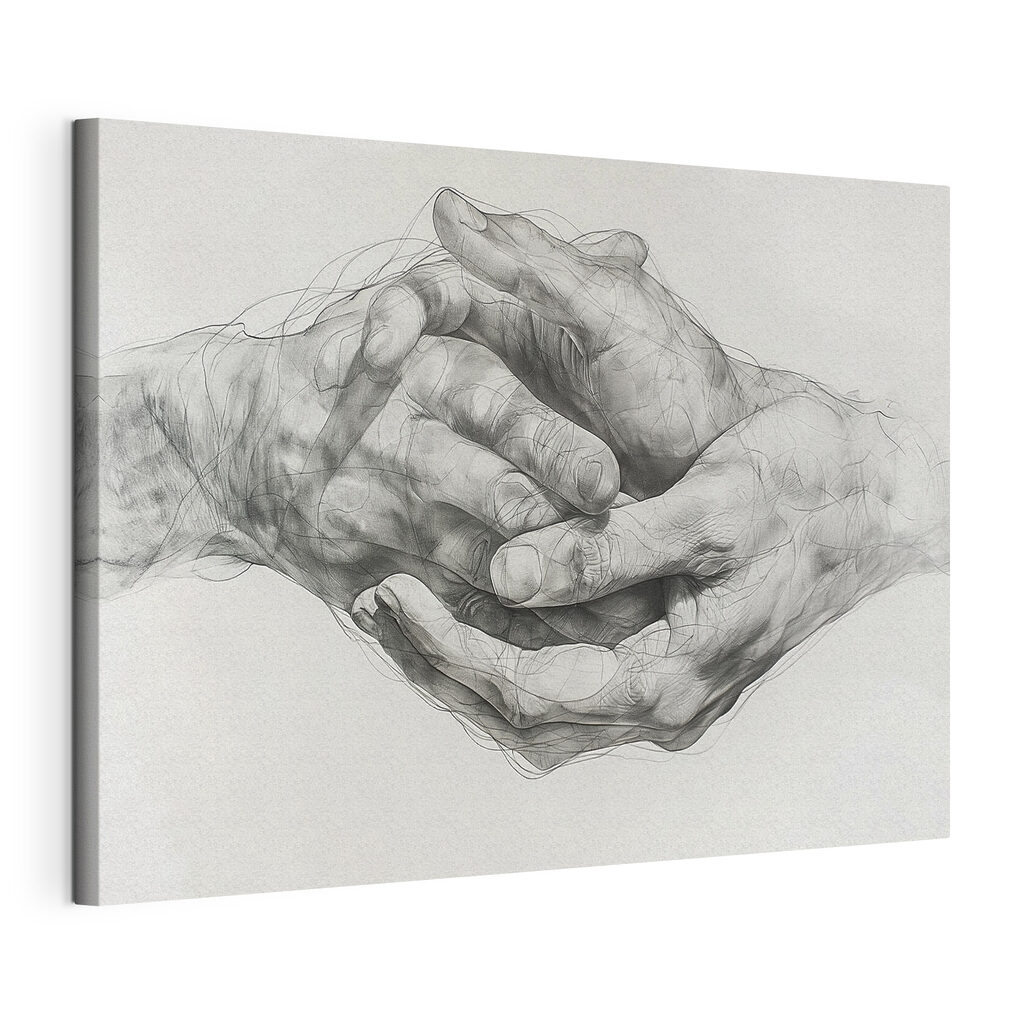 Drawing of two hands Drawing of two hands