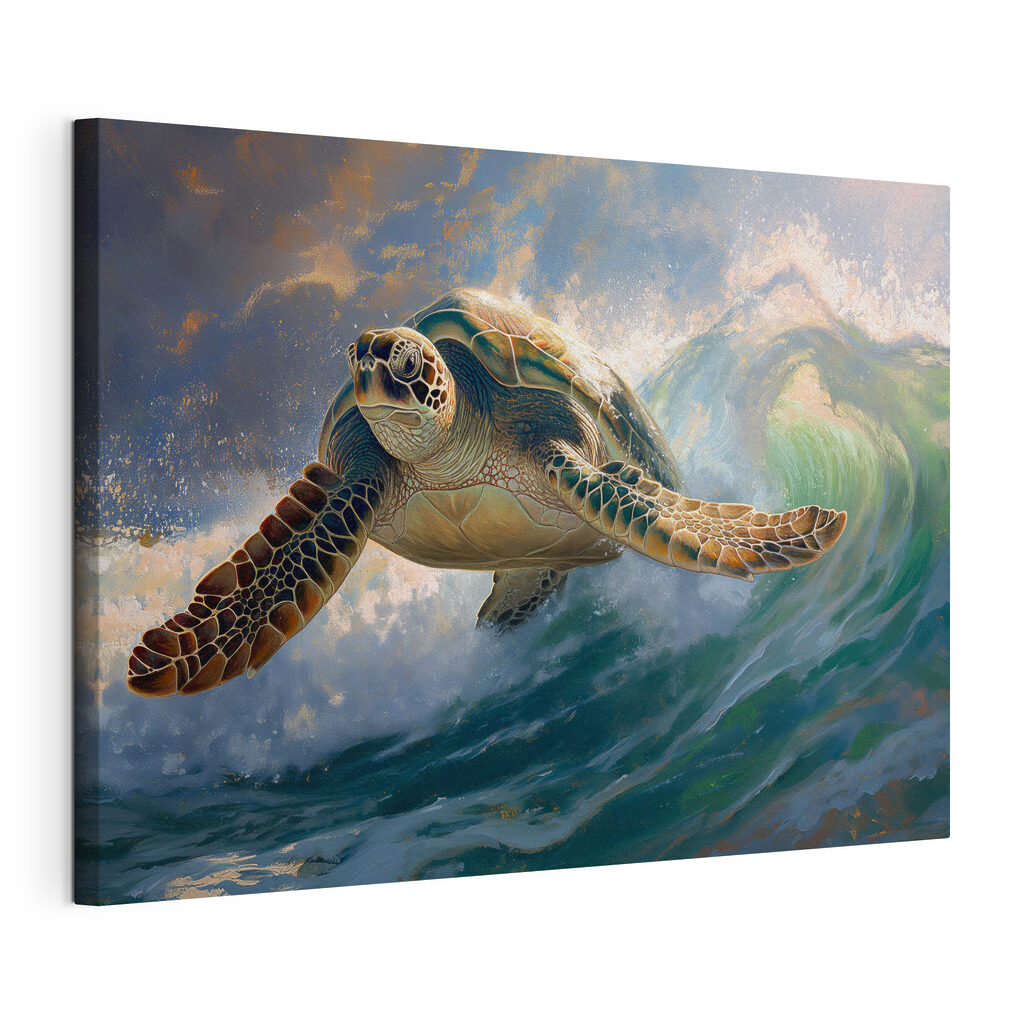 Sea turtle swimming in the ocean
