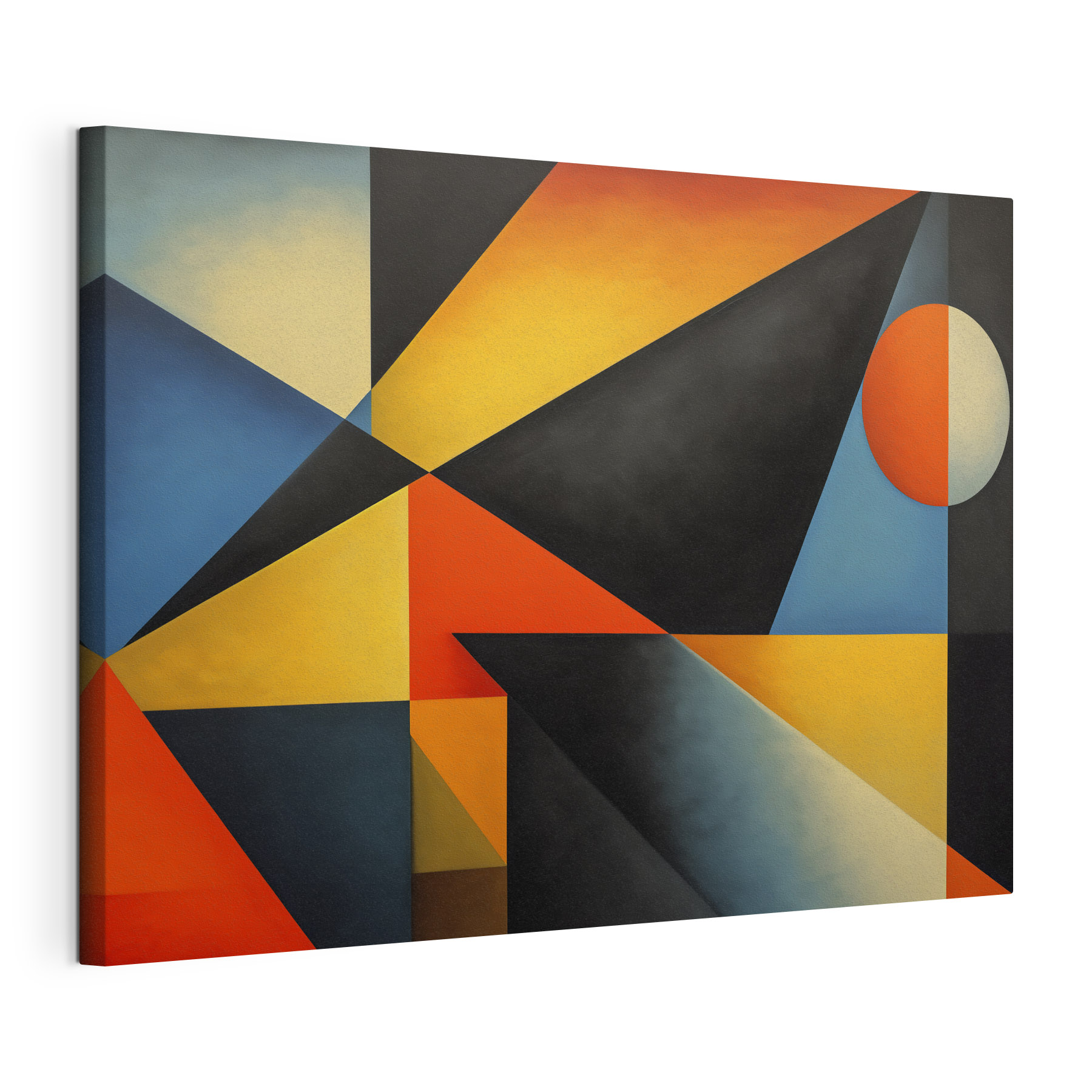 Colorful art piece with a circle Colorful art piece with a circle