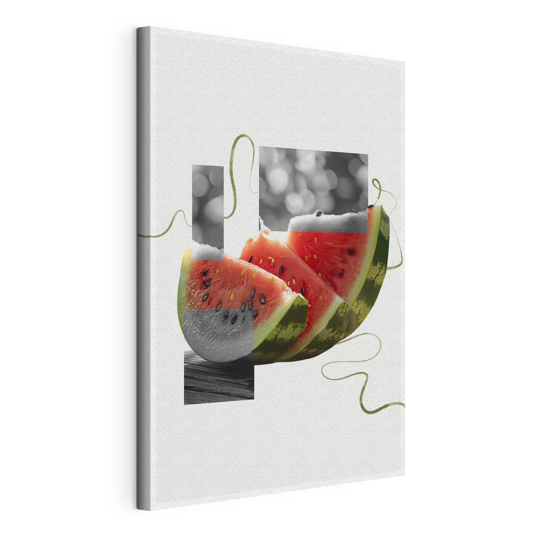 Watermelon slices with black seeds Watermelon slices with black seeds