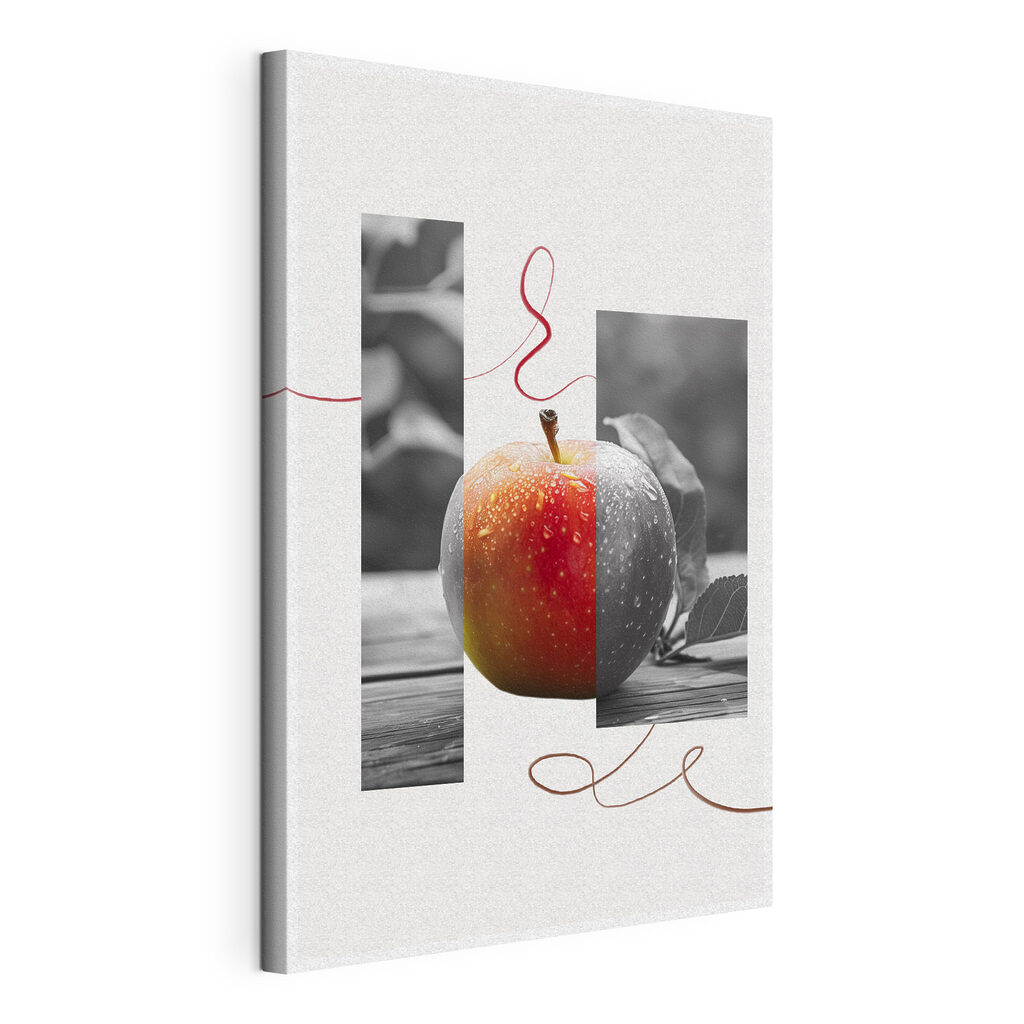 Red and grey apple Red and grey apple