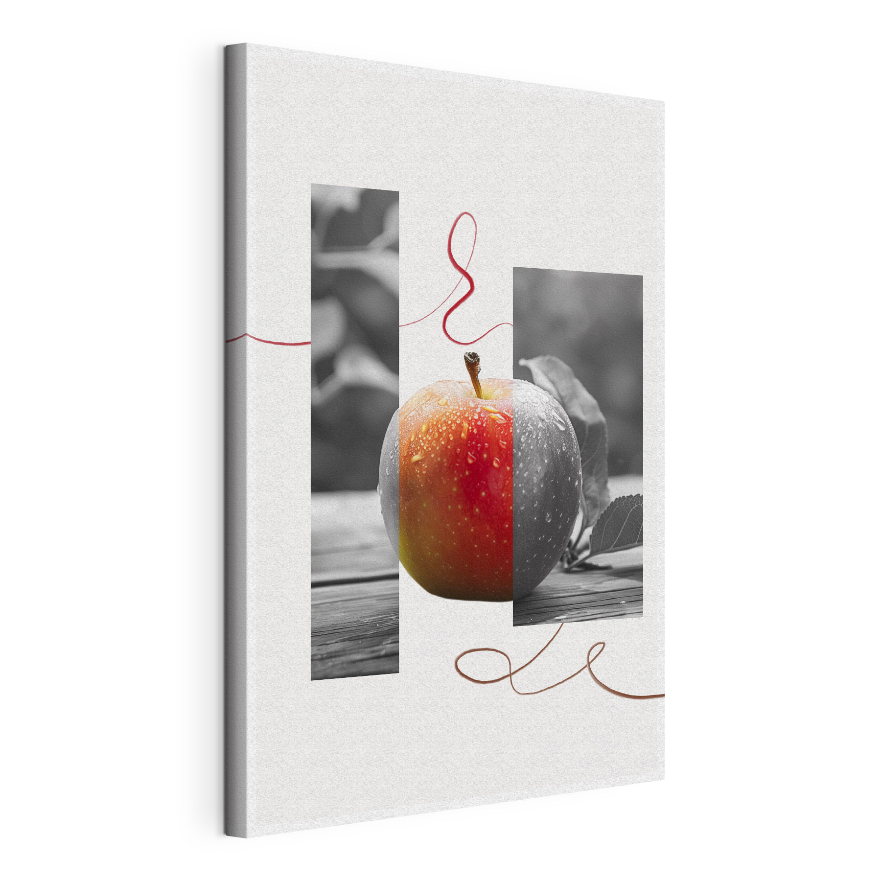 Red and grey apple Red and grey apple