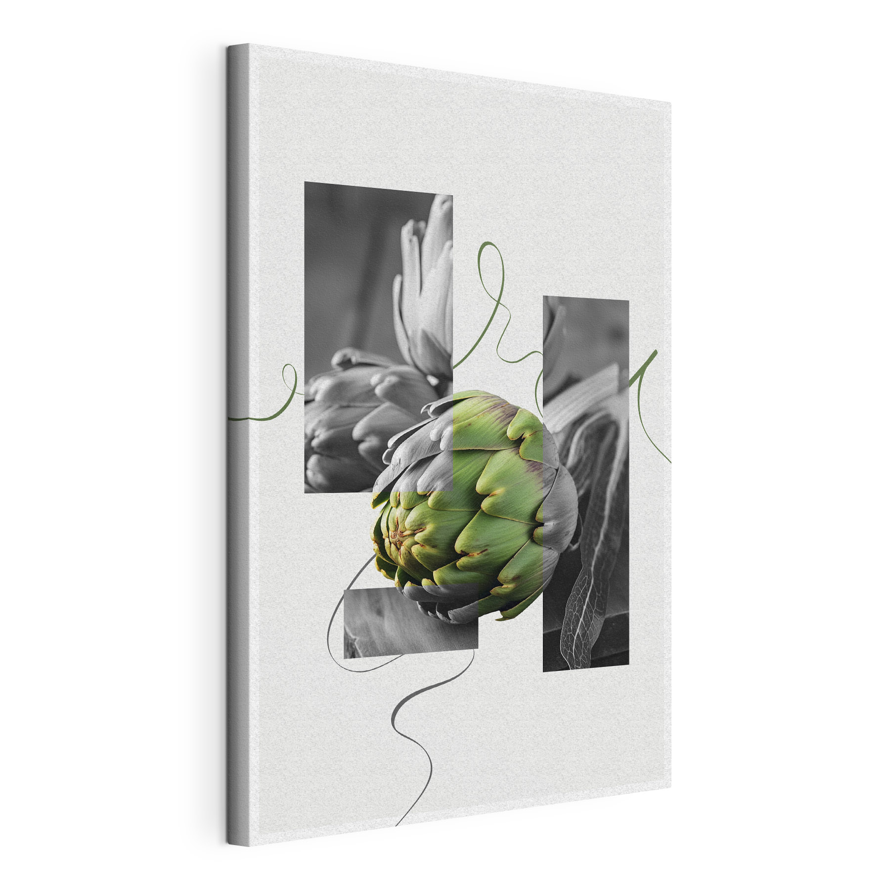 Artichokes on a table with a green background Artichokes on a table with a green background