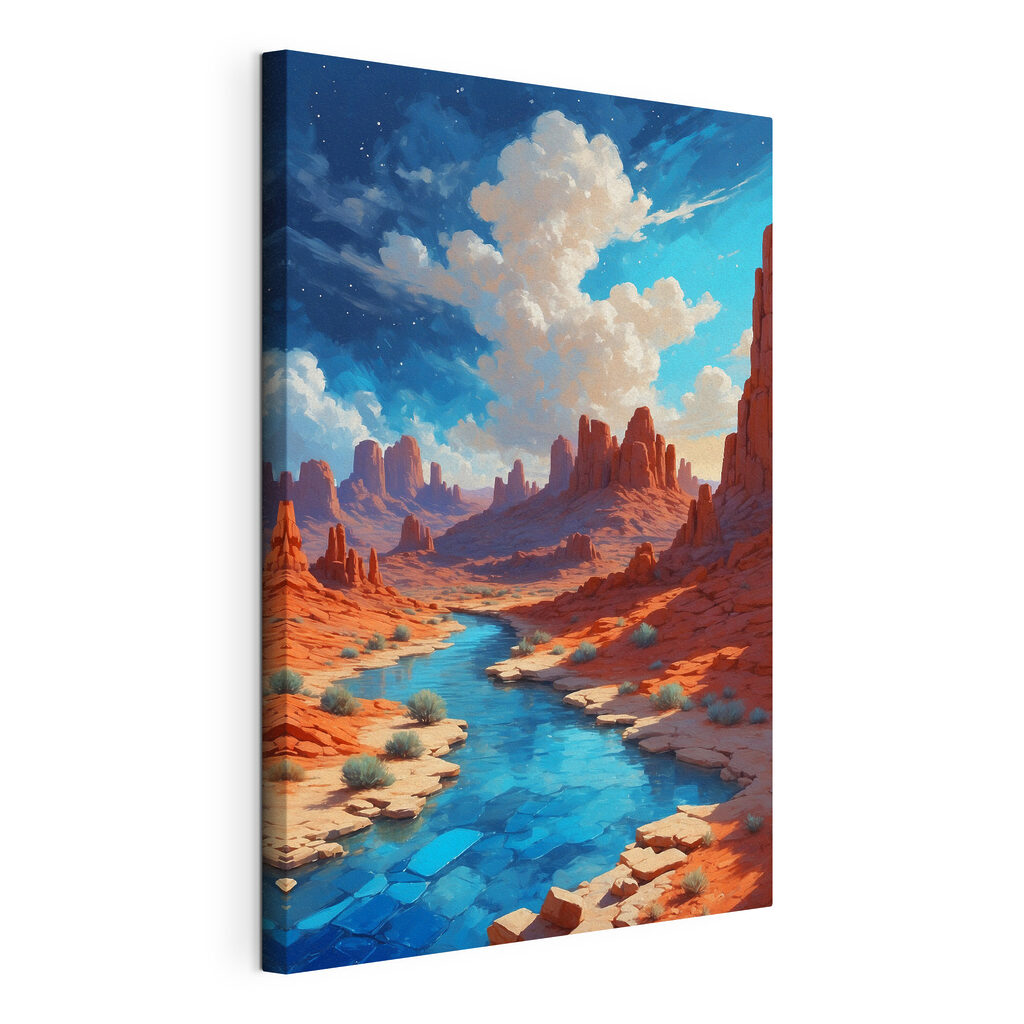 River running through a desert