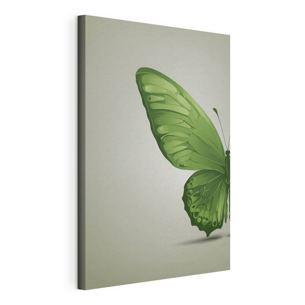 Green butterfly with wings Green butterfly with wings