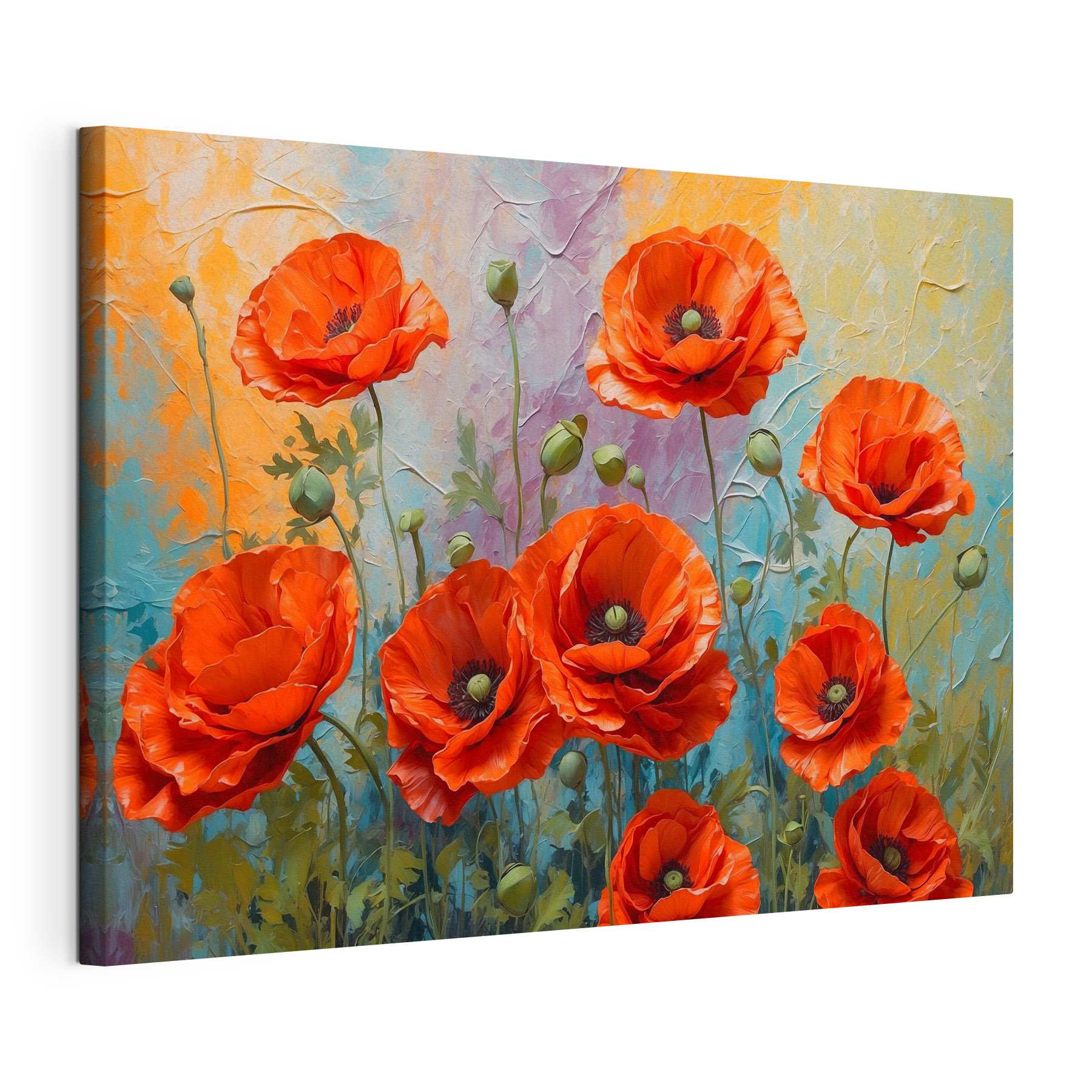 Painting of red flowers