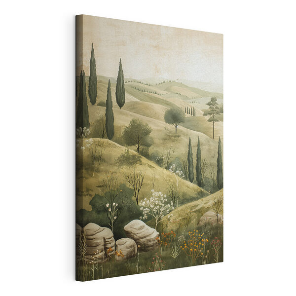 Quadri Dipinto raffigurante un paesaggio con alberi e colline (COD: s40079) Quadri Quadri Dipinto raffigurante un paesaggio con alberi e colline (COD: s40079)