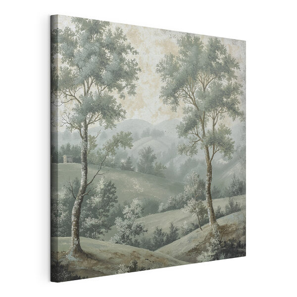 Quadri Quadri Dipinto raffigurante alberi su una collina (COD: s40085)