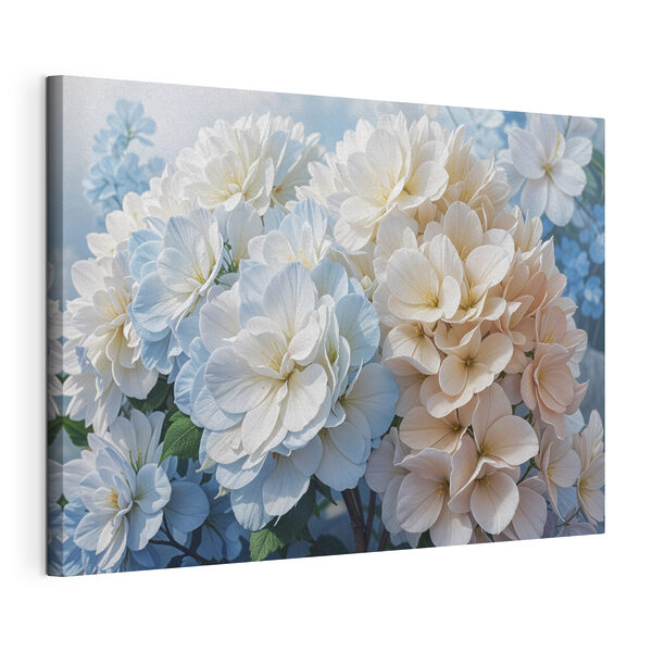 Quadri Quadri Composizione di fiori bianchi e blu (COD: s40146)