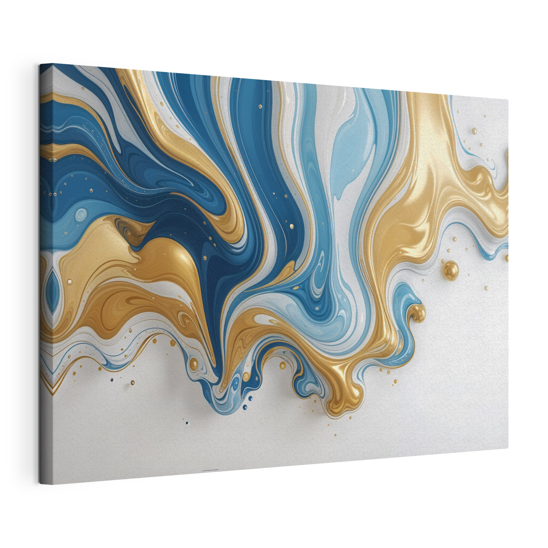 Flowing waves of blue and yellow Flowing waves of blue and yellow
