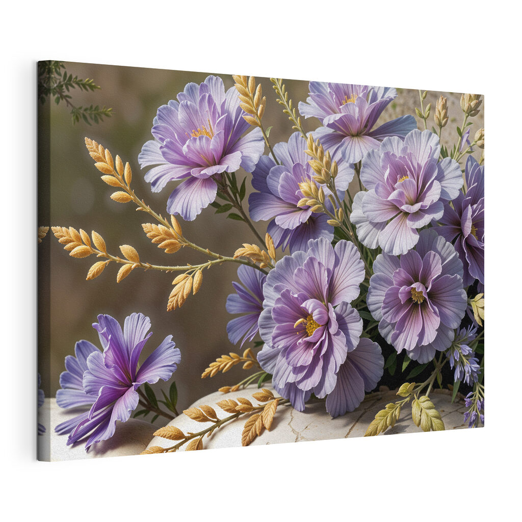 Delicate blooms in soft lavender hues Delicate blooms in soft lavender hues