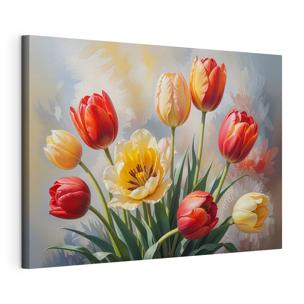 Group of tulips in a vase Group of tulips in a vase
