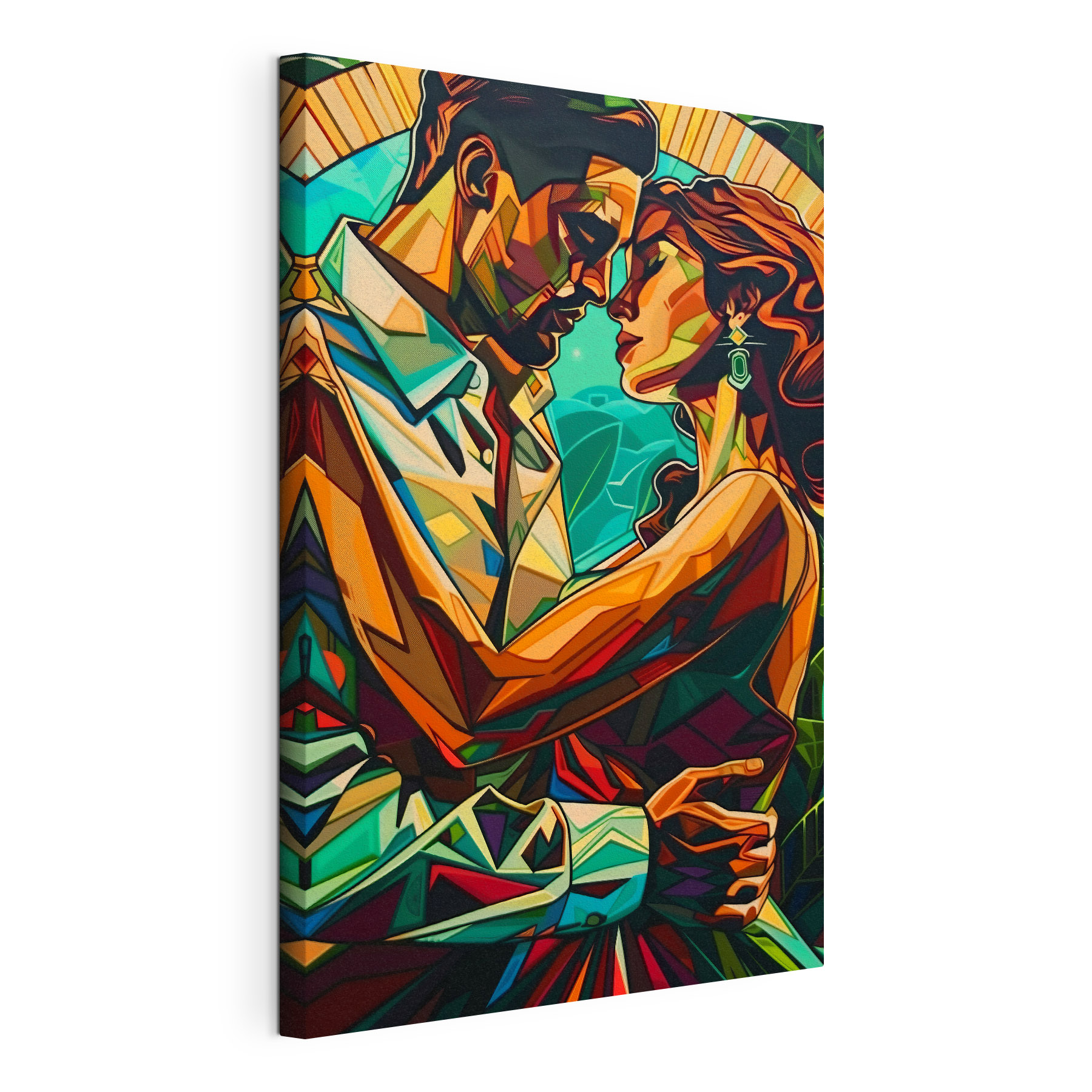 Man and woman kissing
