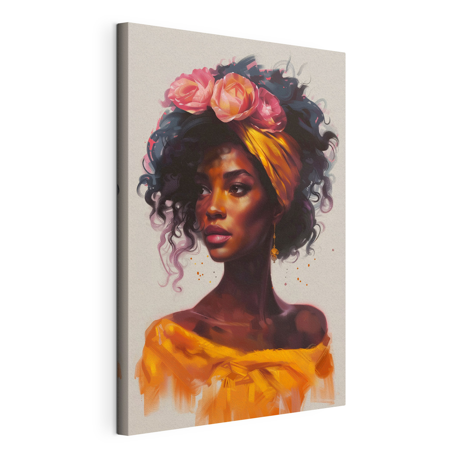 Woman with flowers in her hair Woman with flowers in her hair
