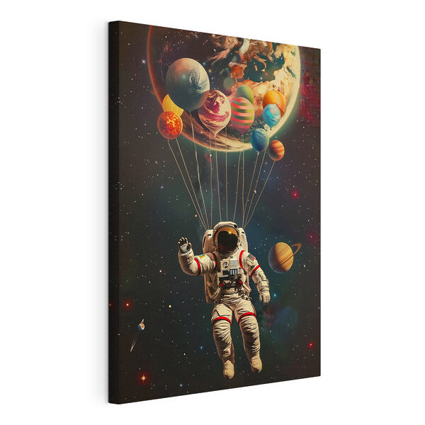 Quadri Quadri Un astronauta che fluttua nello spazio con dei palloncini (COD: s40185)