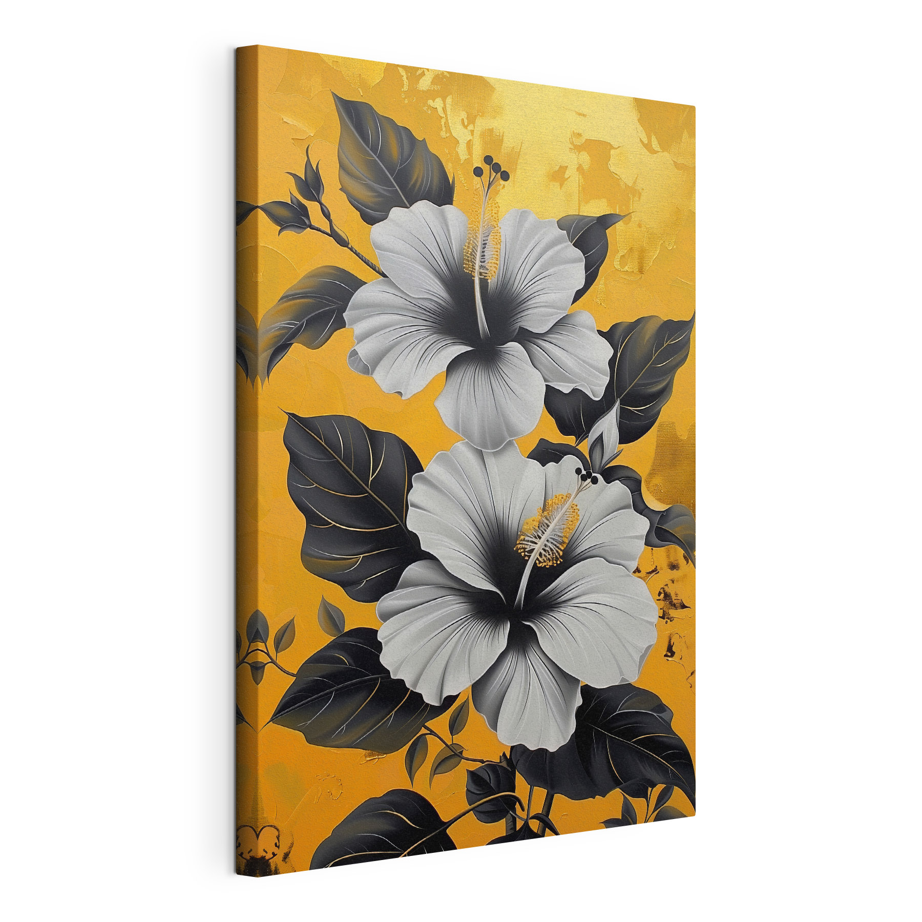 Elegant hibiscus on vibrant background Elegant hibiscus on vibrant background