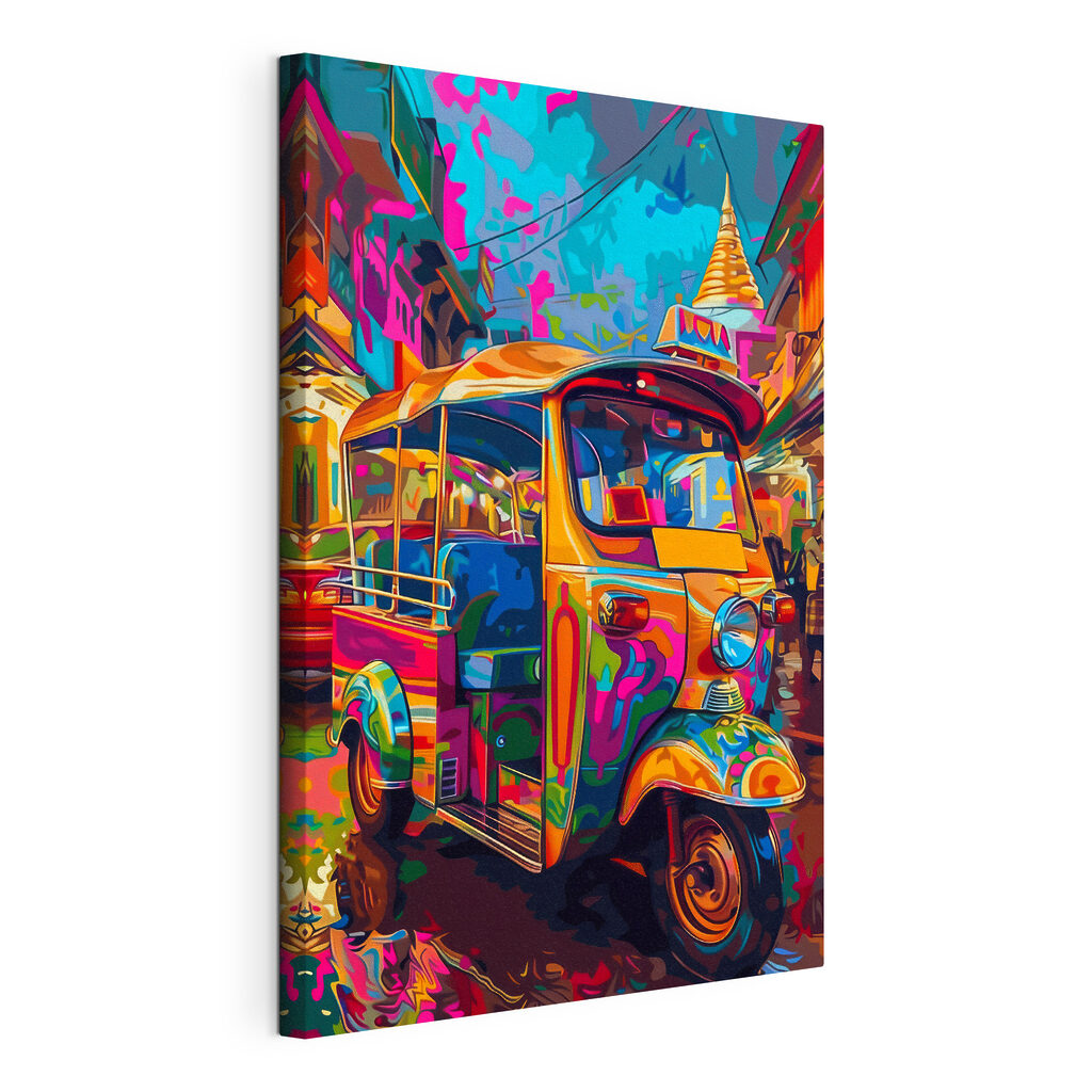 Colorful tuk in a street