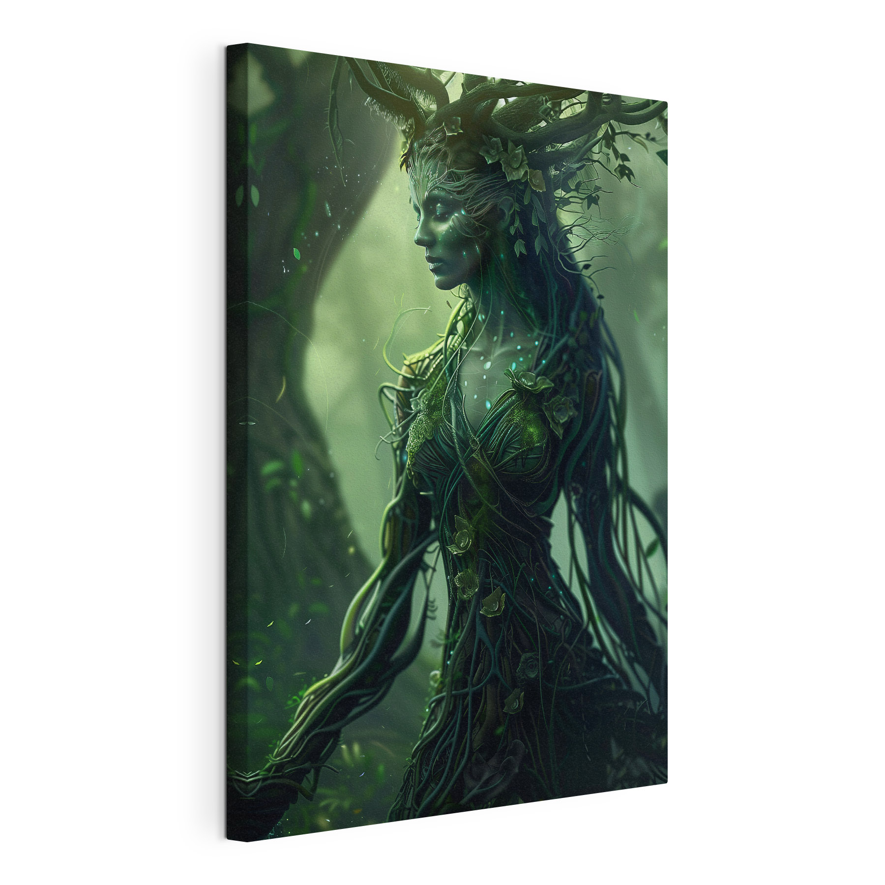 Woman in a green dress Woman in a green dress