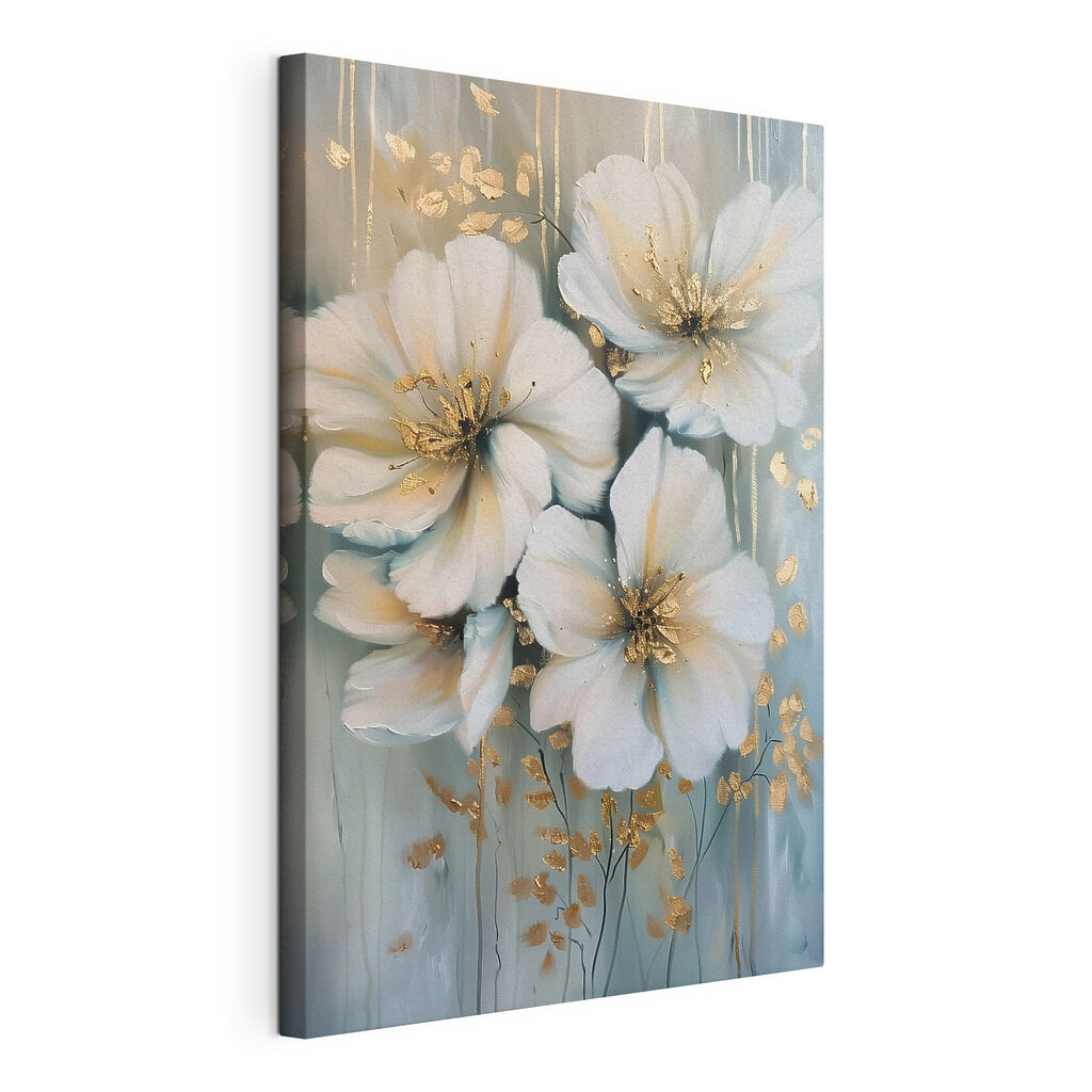 Painting of white flowers Painting of white flowers