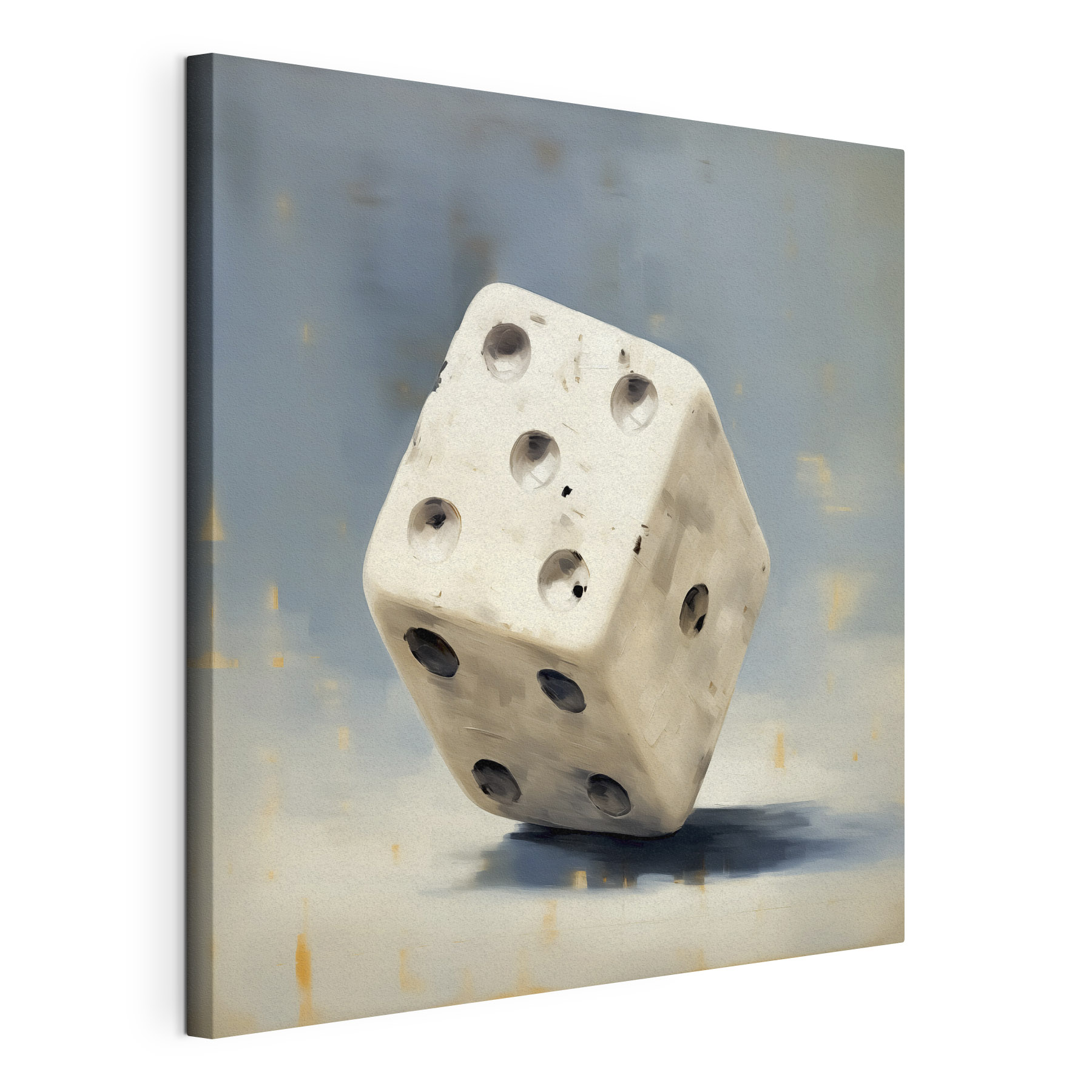 White dice with black dots White dice with black dots