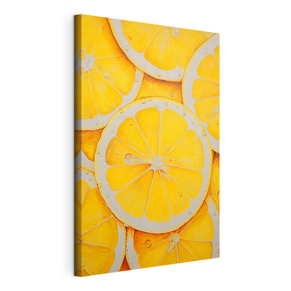 Quadri Quadri Mazzo di limoni con gocce d'acqua (COD: s40222)