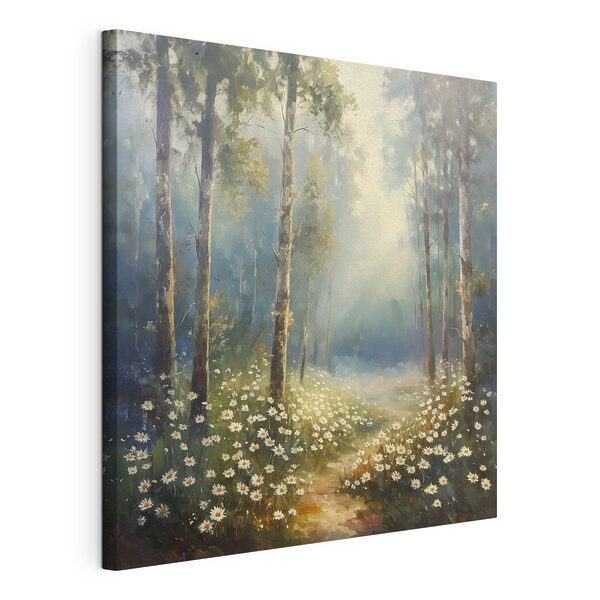 Quadri Dipinto raffigurante una foresta con fiori e alberi (COD: s40225) Quadri Quadri Dipinto raffigurante una foresta con fiori e alberi (COD: s40225)