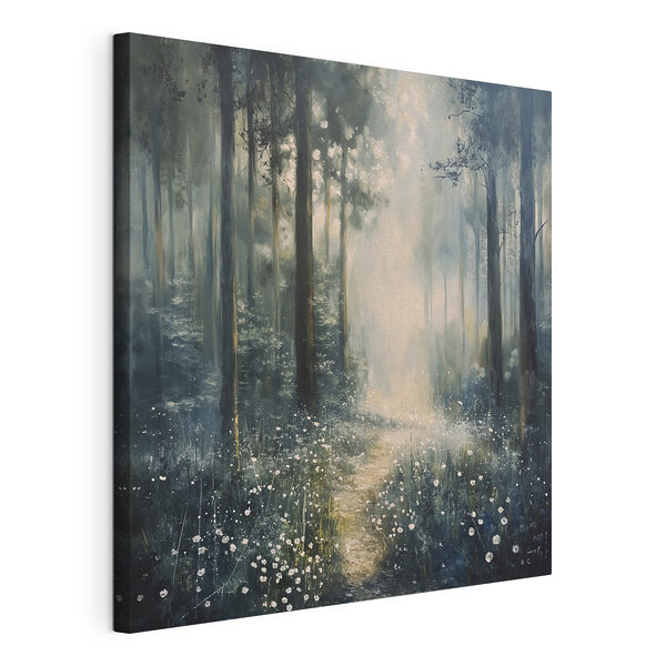 Quadri Dipinto raffigurante una foresta con alberi e fiori (COD: s40227) Quadri Quadri Dipinto raffigurante una foresta con alberi e fiori (COD: s40227)