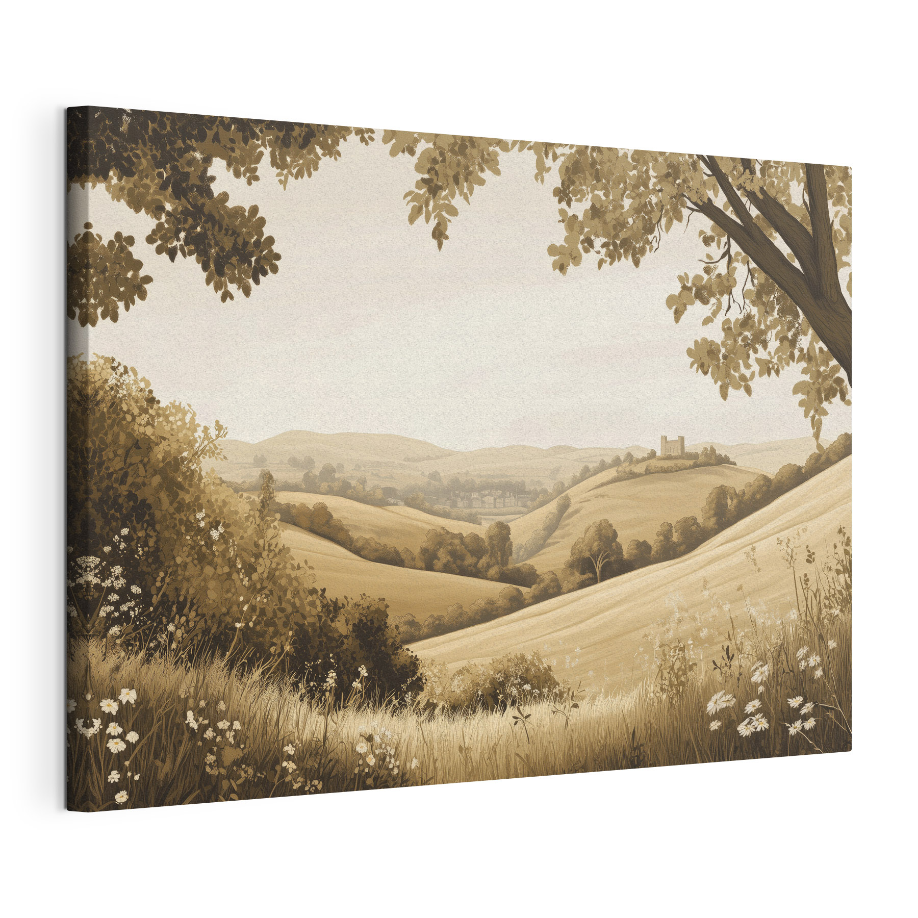Landscape with hills and trees Landscape with hills and trees